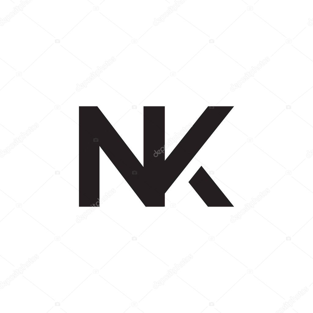 nk initial letter vector logo