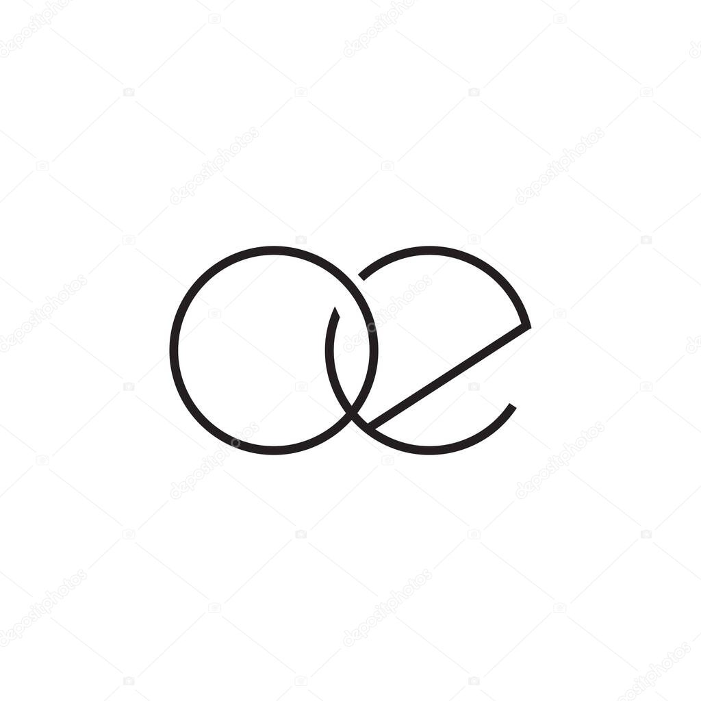 oe initial letter vector logo