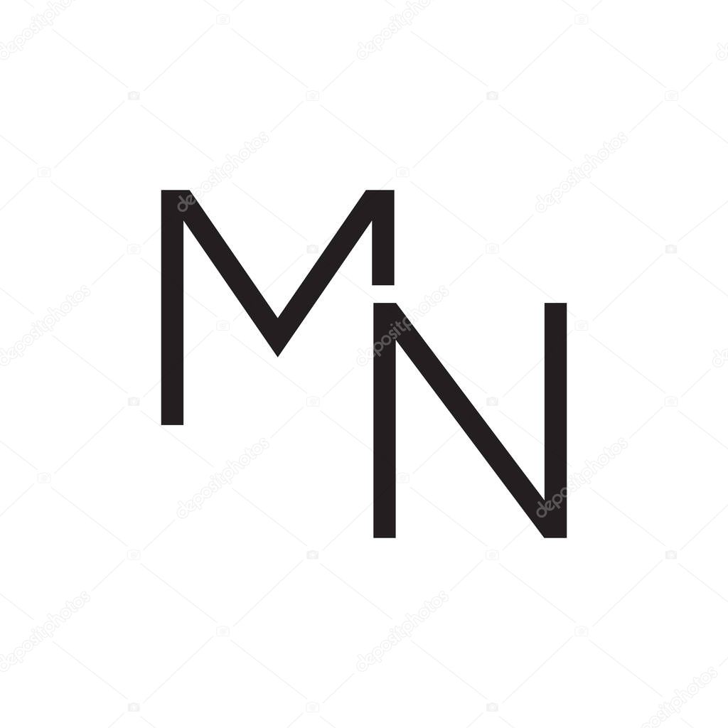 Mn initial letter vector logo