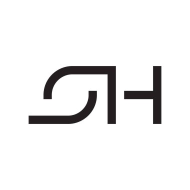 sh ilk harf vektör logosu