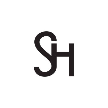 sh ilk harf vektör logosu