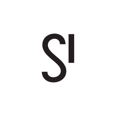 si ilk harf vektör logosu