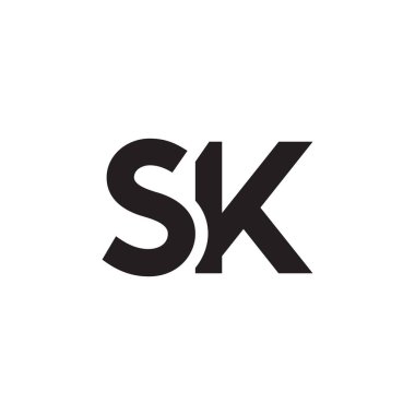 sk ilk harf vektör logosu