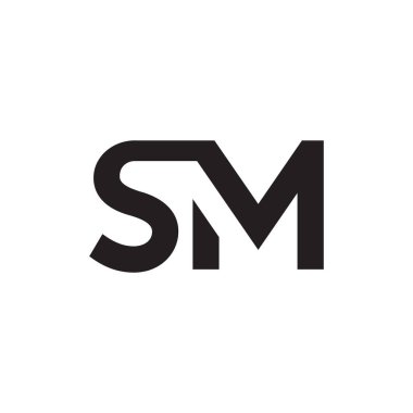 sm ilk harf vektör logosu
