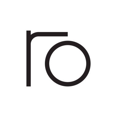 ro ilk harf vektör logosu