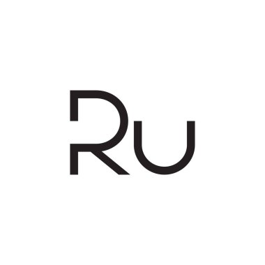 ru ilk harf vektör logosu