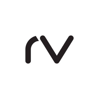 rv ilk harf vektör logosu