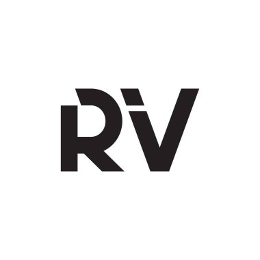 rv ilk harf vektör logosu