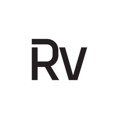 rv ilk harf vektör logosu
