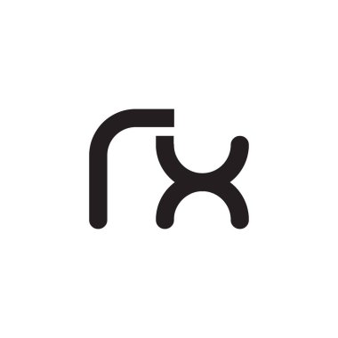 rx ilk harf vektör logosu