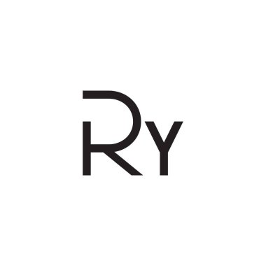 ry ilk harf vektör logosu