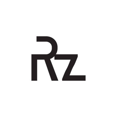 rz ilk harf vektör logosu