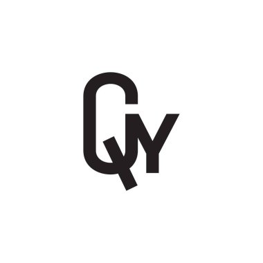 qy ilk harf vektör logosu