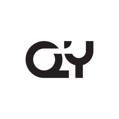 qy ilk harf vektör logosu