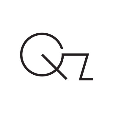 qz ilk harf vektör logosu
