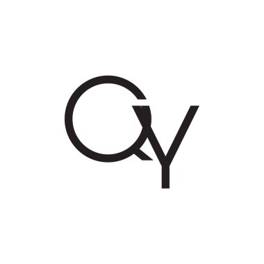 qy ilk harf vektör logosu