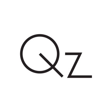 qz ilk harf vektör logosu