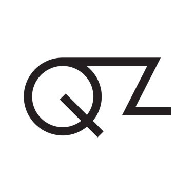 qz ilk harf vektör logosu