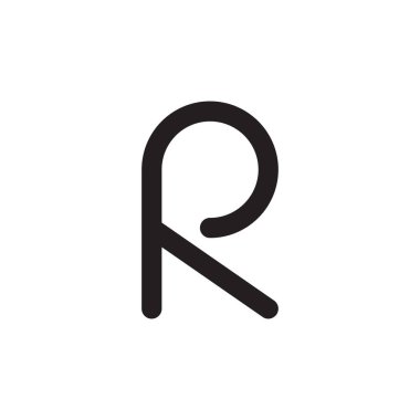 r ilk harf vektör logosu