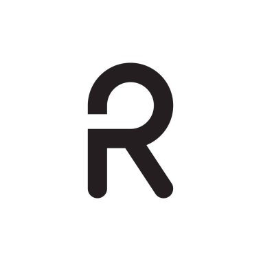 r ilk harf vektör logosu