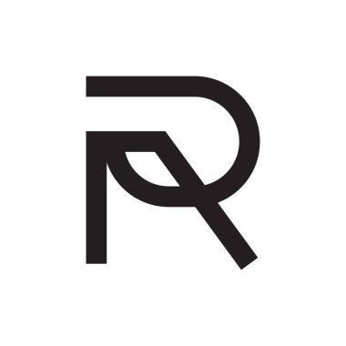 r ilk harf vektör logosu