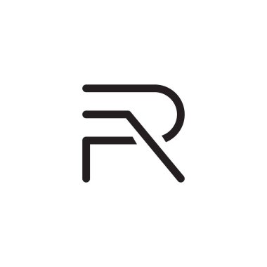 r ilk harf vektör logosu