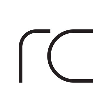 rc ilk harf vektör logosu