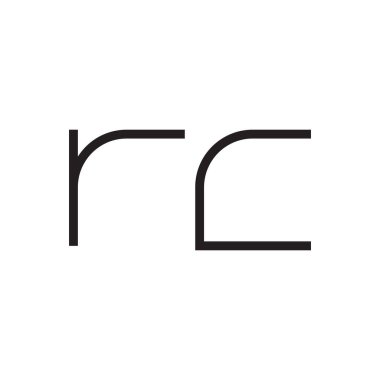 rc ilk harf vektör logosu