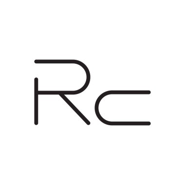rc ilk harf vektör logosu