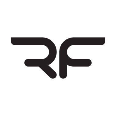 rf ilk harf vektör logosu