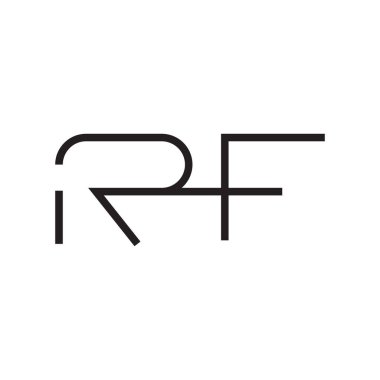 rf ilk harf vektör logosu
