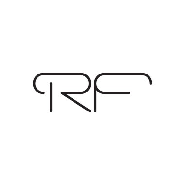 rf ilk harf vektör logosu
