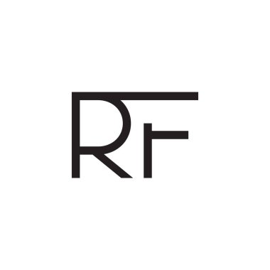 rf ilk harf vektör logosu