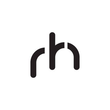 rh ilk harf vektör logosu