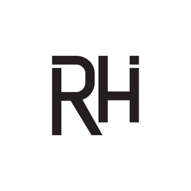 rh ilk harf vektör logosu