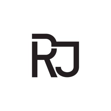 rj ilk harf vektör logosu