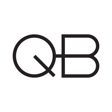 Qb ilk harf vektör logosu