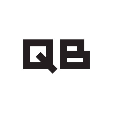 Qb ilk harf vektör logosu