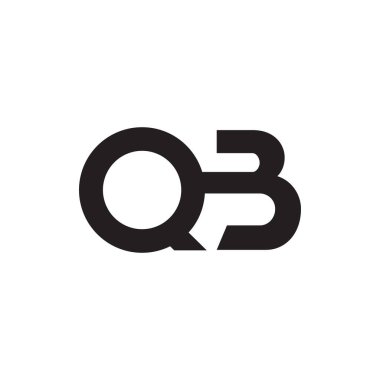 Qb ilk harf vektör logosu
