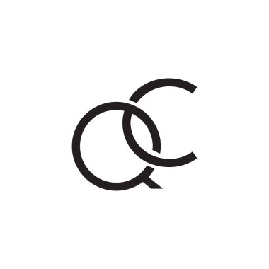qc ilk harf vektör logosu