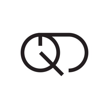 qd ilk harf vektör logosu