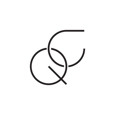 qc ilk harf vektör logosu