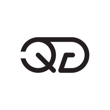 qd ilk harf vektör logosu