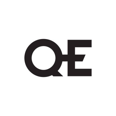 qe ilk harf vektör logosu