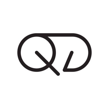 qd ilk harf vektör logosu