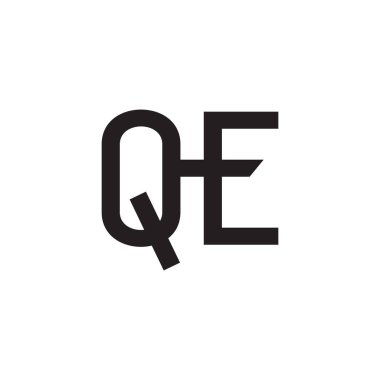 qe ilk harf vektör logosu