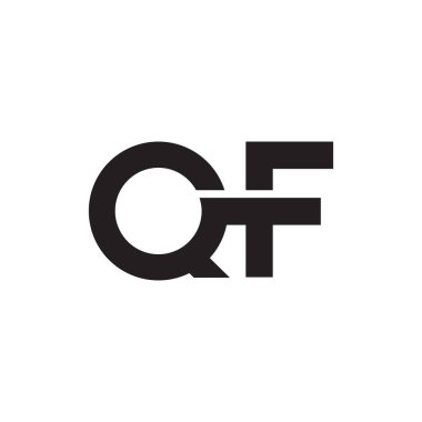 qf ilk harf vektör logosu
