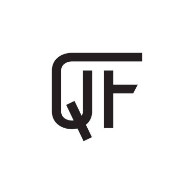 qf ilk harf vektör logosu