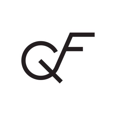 qf ilk harf vektör logosu