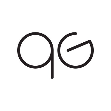 qg ilk harf vektör logosu